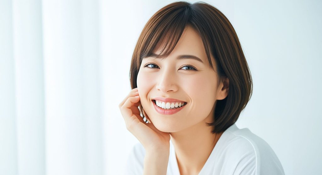 歯並びのいい笑顔の女性